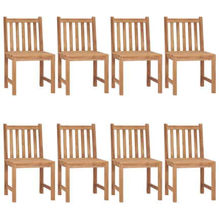 Trädgårdsstolar 8 st med dynor massiv teak