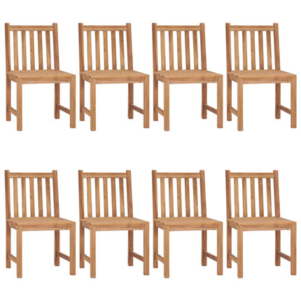 Trädgårdsstolar 8 st med dynor massiv teak