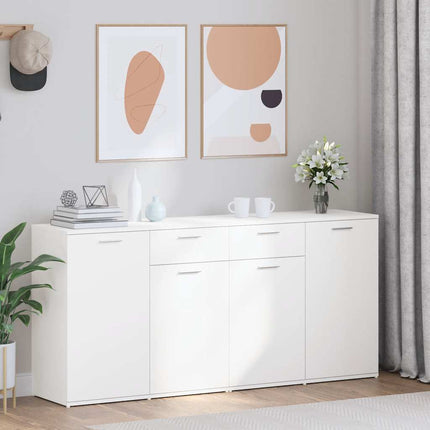 Skänk vit 160x36x75 cm konstruerat trä