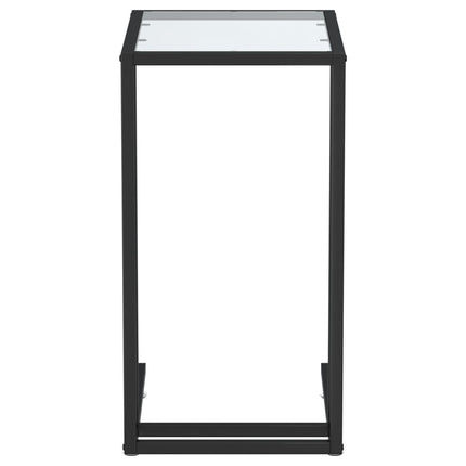 Sidobord till datorbord genomskinligt 50x35x65 cm härdat glas