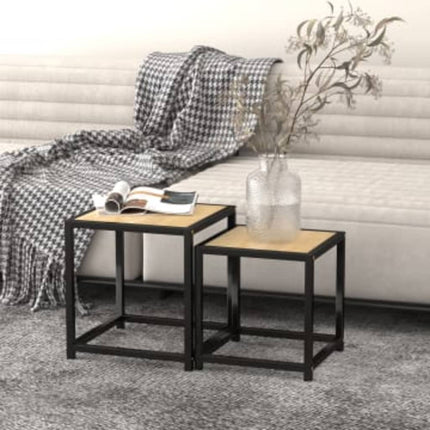 Tebord 2 st MDF sonoma-ek
