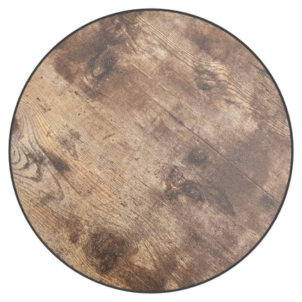 Tebord svart och gul Ø35 cm MDF