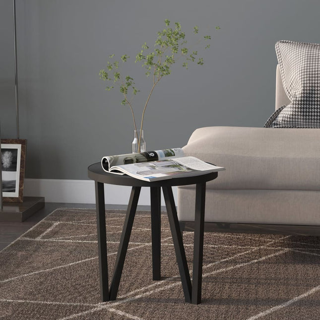 Tebord svart Ø35 cm MDF