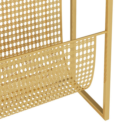 Tidningsställ guld 35x15x45 cm stål