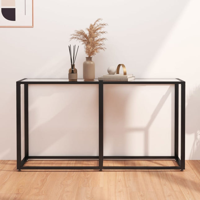 Konsolbord transparent 140x35x75,5 cm härdat glas