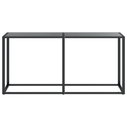 Konsolbord svart 160x35x75,5 cm härdat glas