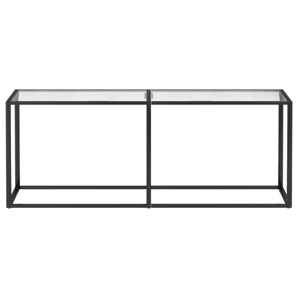 Konsolbord transparent 200x35x75,5 cm härdat glas