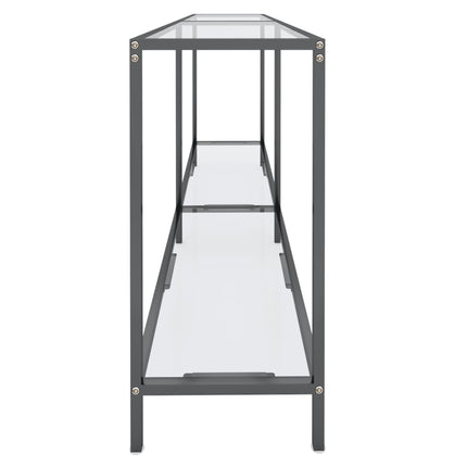 Konsolbord transparent 160x35x75 cm härdat glas