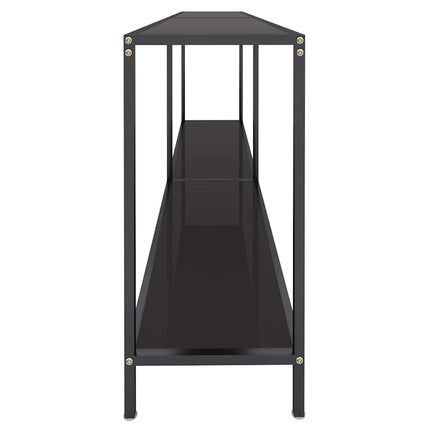 Konsolbord svart 180x35x75,5 cm härdat glas