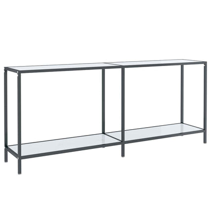 Konsolbord vit 180x35x75,5 cm härdat glas