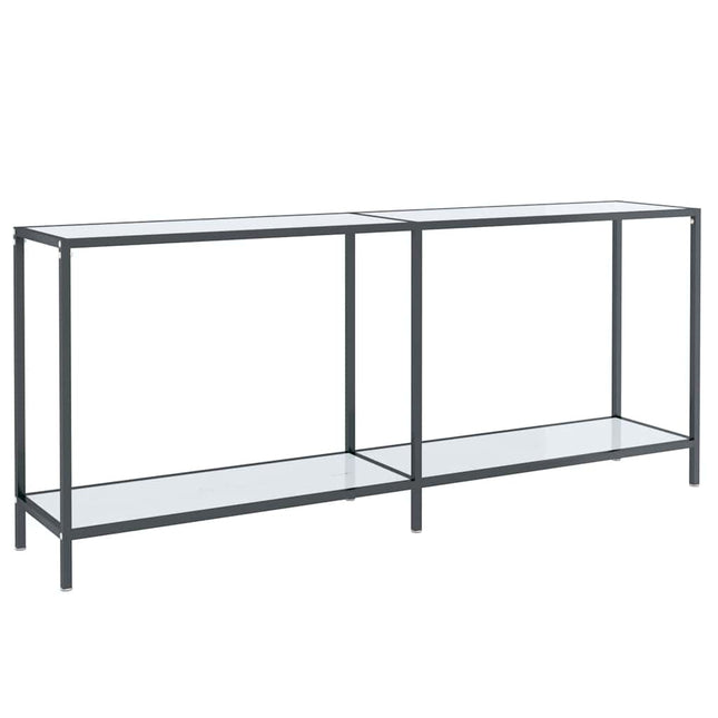 Konsolbord vit 180x35x75,5 cm härdat glas
