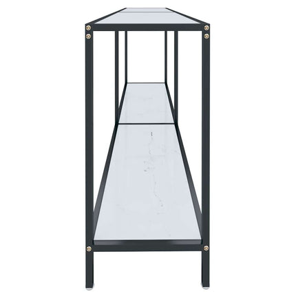 Konsolbord vit 180x35x75,5 cm härdat glas