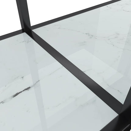 Konsolbord vit 180x35x75,5 cm härdat glas