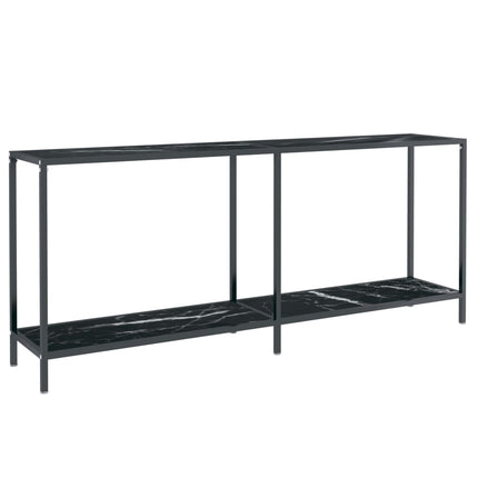 Konsolbord svart 180x35x75,5 cm härdat glas