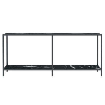 Konsolbord svart 180x35x75,5 cm härdat glas