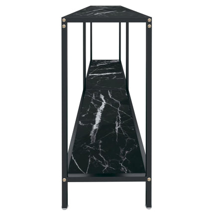 Konsolbord svart 180x35x75,5 cm härdat glas
