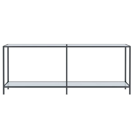 Konsolbord vit 200x35x75,5 cm härdat glas