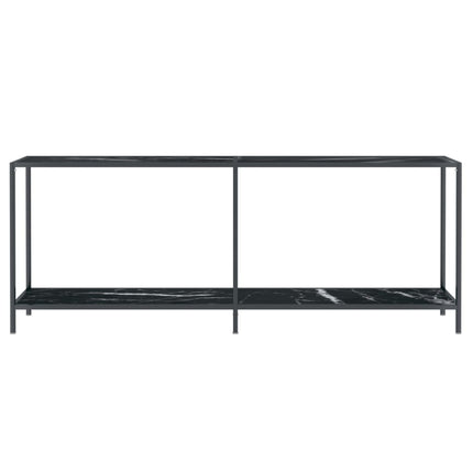 Konsolbord svart 200x35x75,5 cm härdat glas