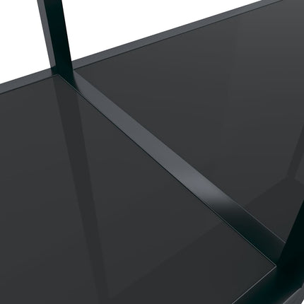 Konsolbord svart 220x35x75,5 cm härdat glas