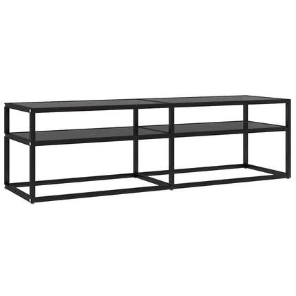 Tv-bänk svart 140x40x40,5 cm härdat glas