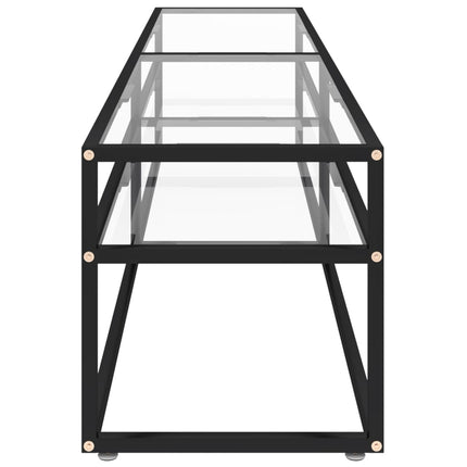 Tv-bänk transparent 180x40x40,5 cm härdat glas