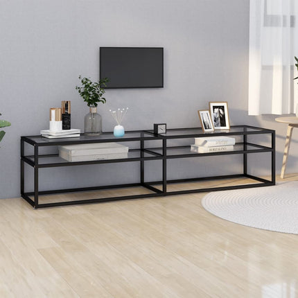 Tv-bänk transparent 180x40x40,5 cm härdat glas