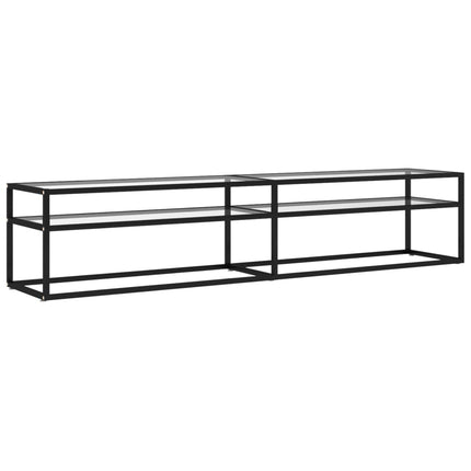 Tv-bänk transparent 200x40x40,5 cm härdat glas