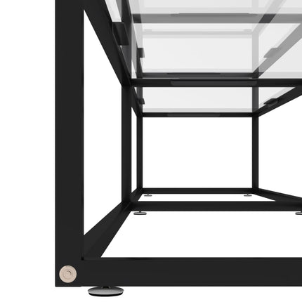 Tv-bänk transparent 200x40x40,5 cm härdat glas