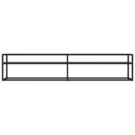Tv-bänk svart 200x40x40,5 cm härdat glas