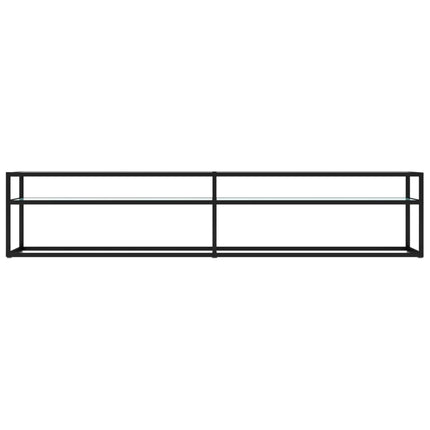 Tv-bänk vit marmor 200x40x40,5 cm härdat glas