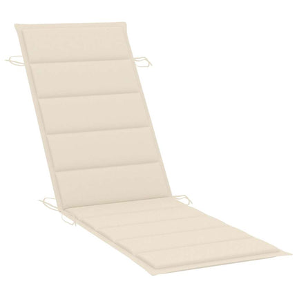 Solsängar 2 st med bord och dynor massivt akaciaträ