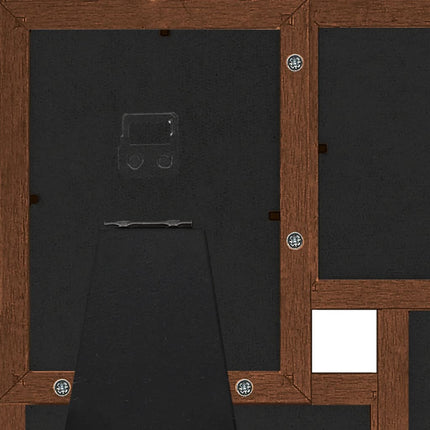 Fotoram för 4x(13x18 cm) bilder mörkbrun MDF
