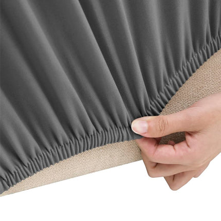Sofföverdrag 2-sits med stretch antracit polyesterjersey