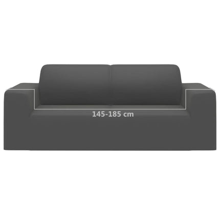 Sofföverdrag 2-sits med stretch antracit polyesterjersey
