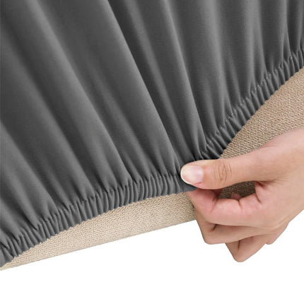 Sofföverdrag 4-sits med stretch antracit polyesterjersey
