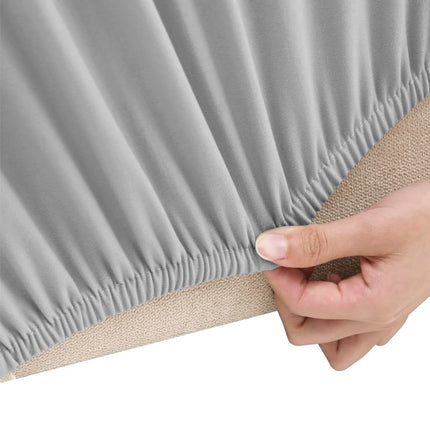 Sofföverdrag 2-sits med stretch grå polyesterjersey