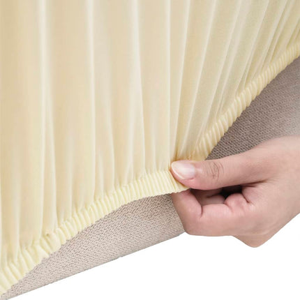 Sofföverdrag med stretch gräddvit polyesterjersey