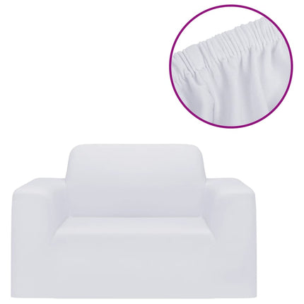 Sofföverdrag med stretch vit polyesterjersey