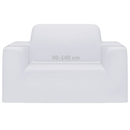 Sofföverdrag med stretch vit polyesterjersey