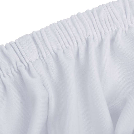 Sofföverdrag 2-sits med stretch vit polyesterjersey