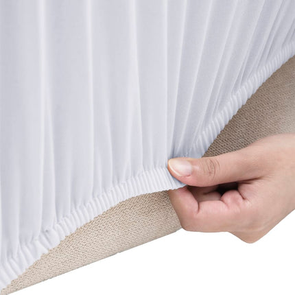 Sofföverdrag 3-sits med stretch vit polyesterjersey