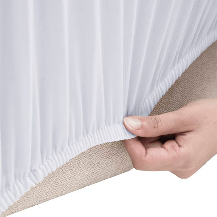 Sofföverdrag 4-sits med stretch vit polyesterjersey