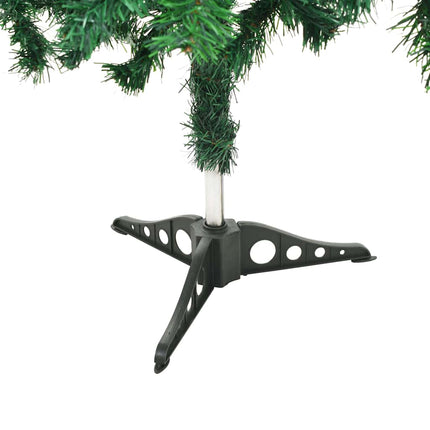 Belyst plastgran med kulor 210 cm 910 grenar