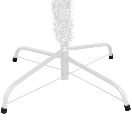 Belyst plastgran med kulor 240 cm vit