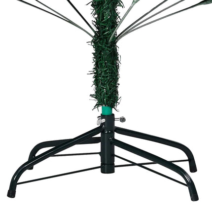 Belyst plastgran med kulor grön 240 cm