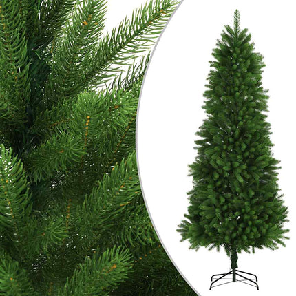 Belyst plastgran med kulor 240 cm grön