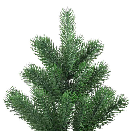Konstgjord nordmannsgran med LED och julgranskulor grön 210 cm