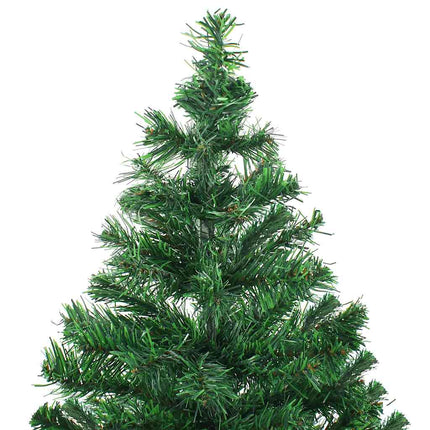 Belyst plastgran med kulor 120 cm 230 grenar