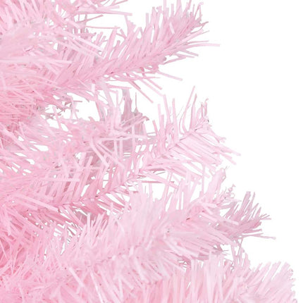 Belyst plastgran med kulor rosa 120 cm PVC