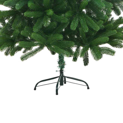 Belyst plastgran med kulor 180 cm grön